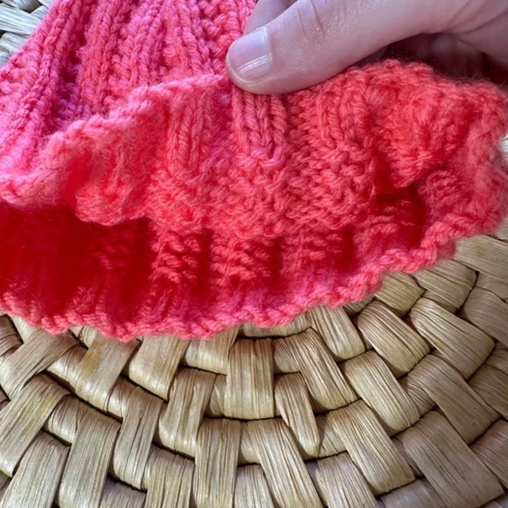 Kids Knit Beanie Hat Soft Winter Hat Pink Color‎ Toddler Knit Beanie